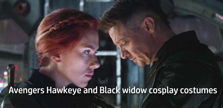 avengers Hawkeye and Black widow cosplay costumes
